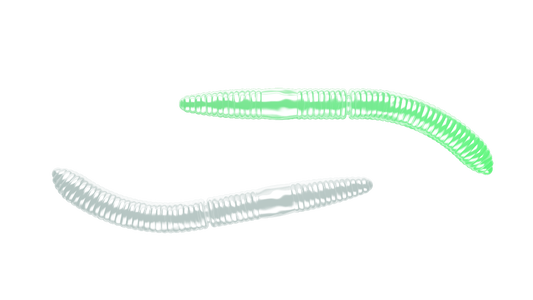Libra Lures - Fatty D'Worm - 000 - Glow uv Green