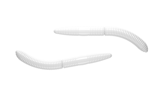Libra Lures - Fatty D'Worm - 001 - White