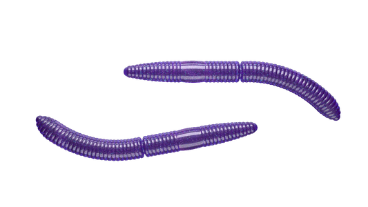 Libra Lures - Fatty D'Worm - 020 - Purple With Glitter