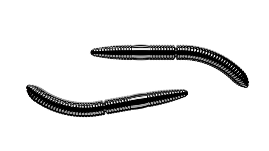 Libra Lures - Fatty D'Worm - 040 - Black